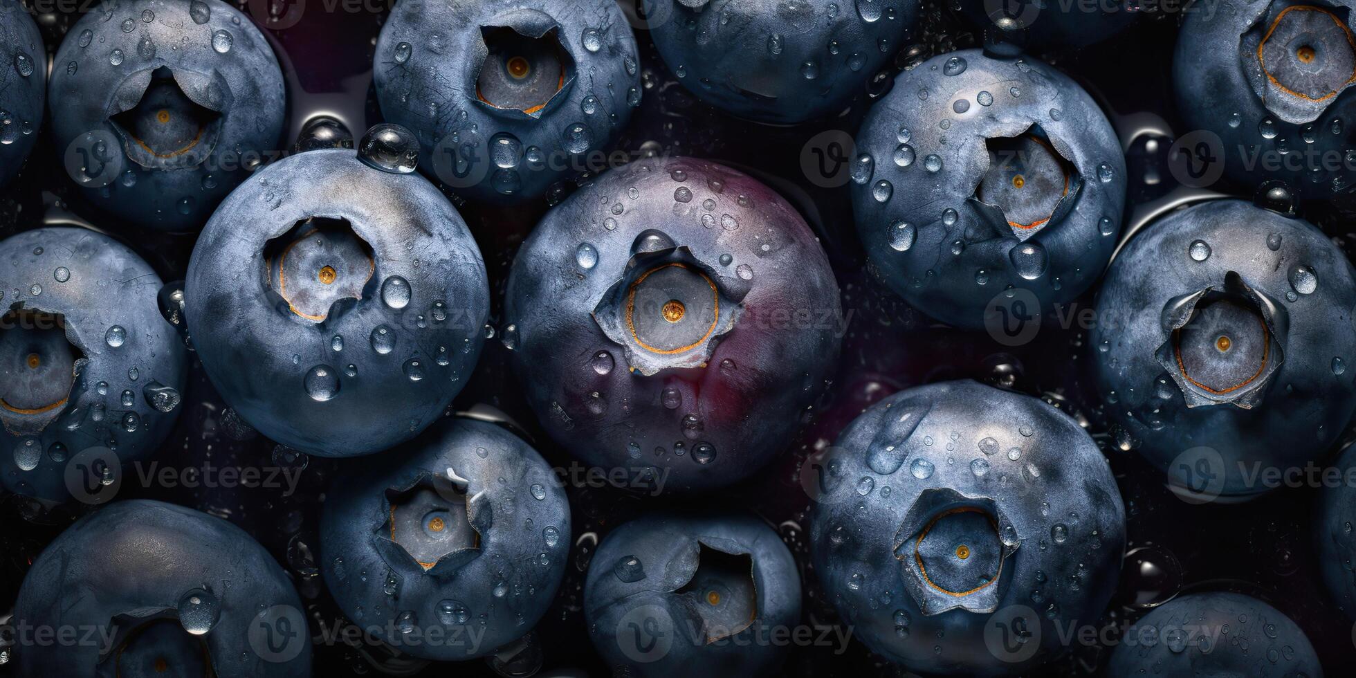 ai generiert. ai generativ. Makro Schuss Muster Hintergrund Obst Beere Blaubeere gesund Vitamin. Grafik Kunst foto