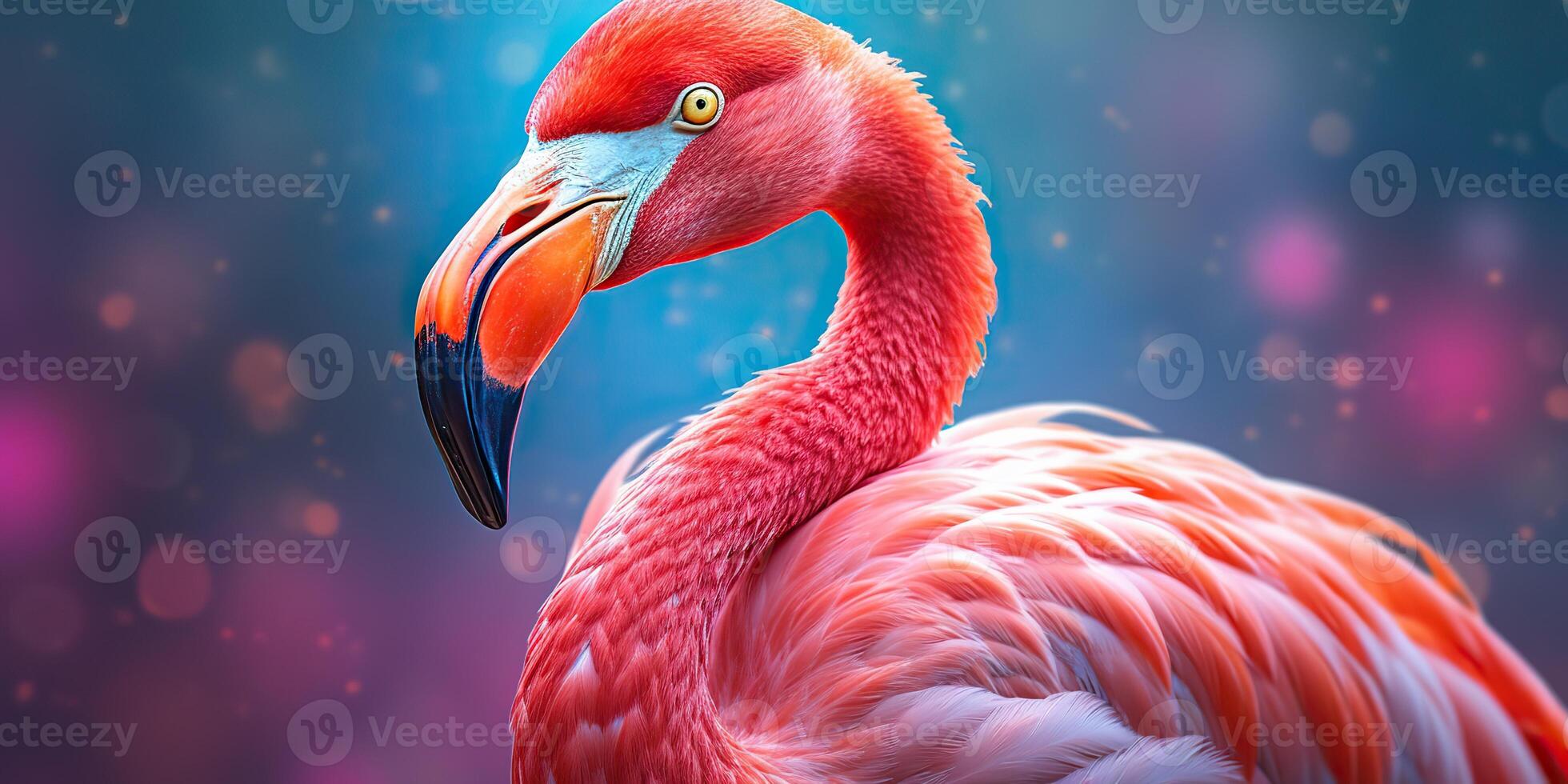ai generiert. ai generativ. Rosa Farbe süß Flamingo Vogel. Ferien sich ausruhen Party vibe.graphic Kunst foto