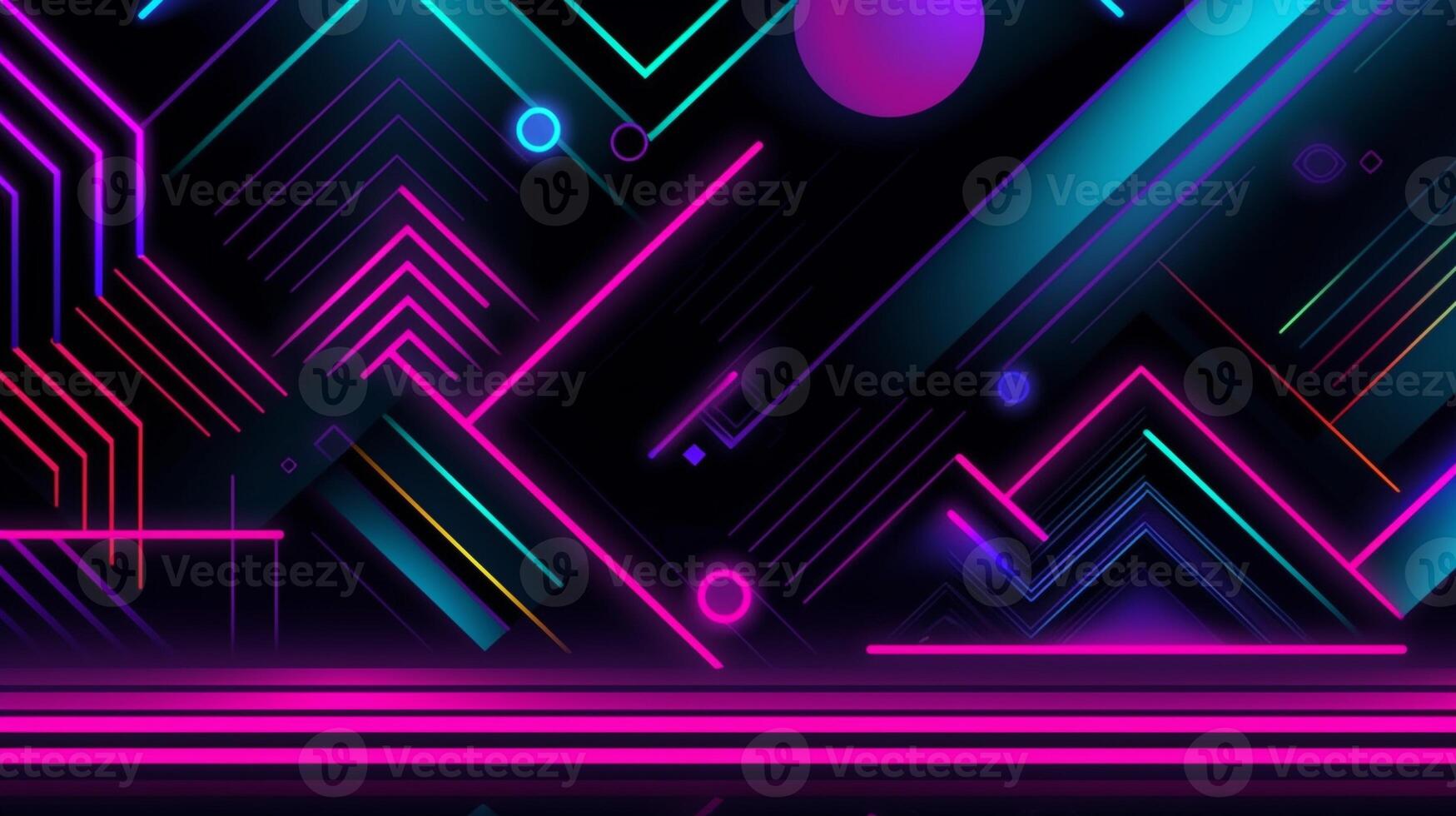 schwarz Neon- Hintergrund dunkel und modisch Design. ai generativ foto