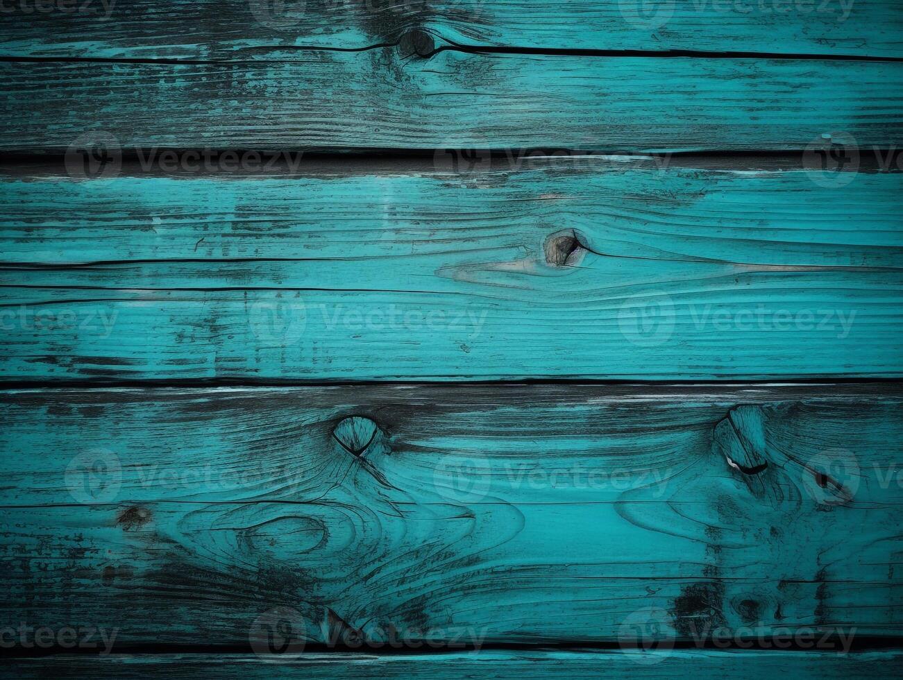 Türkis Holz Hintergrund rustikal Charme mit ein Pop von Farbe. ai generativ foto