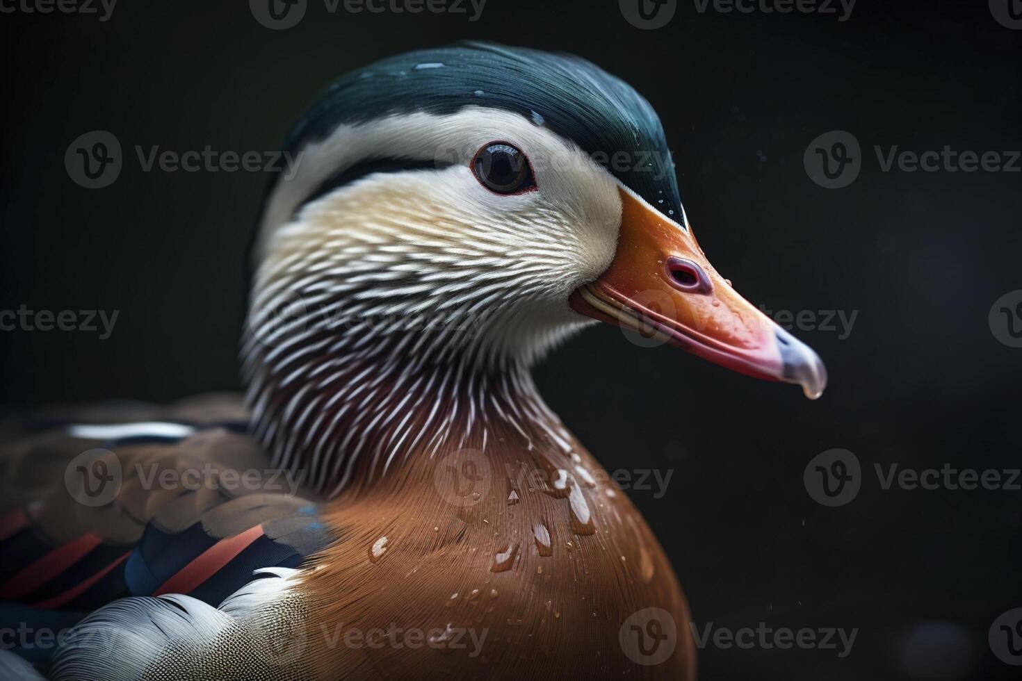 Mandarin Ente Nahaufnahme, erstellt mit generativ ai foto