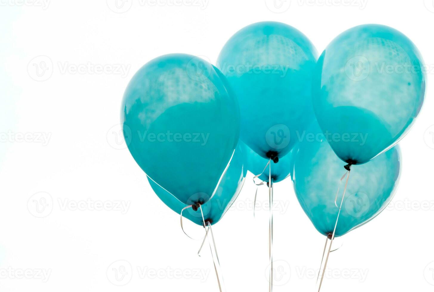 Textur auf der Oberfläche des blauen Ballons foto