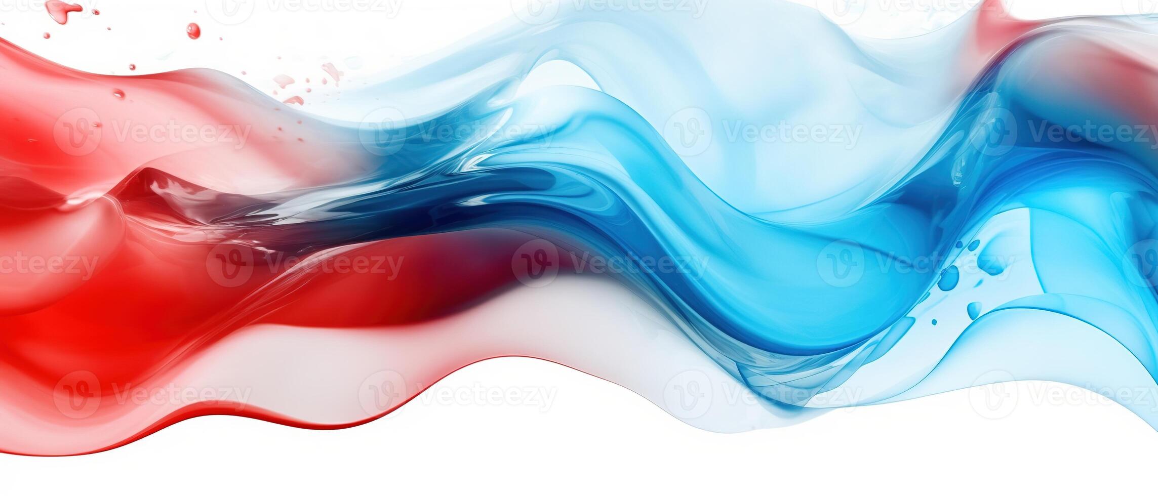 Wasser Spritzer Wirkung, Wasser Farbe Spritzen Farbe zum Unabhängigkeit Tag Flagge. ai generiert. foto