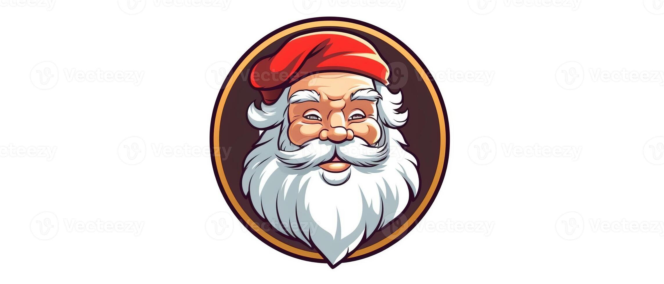 Santa claus Logo, Santa claus Clip Art. Weihnachten und Neu Jahr Hintergrund. ai generiert. foto