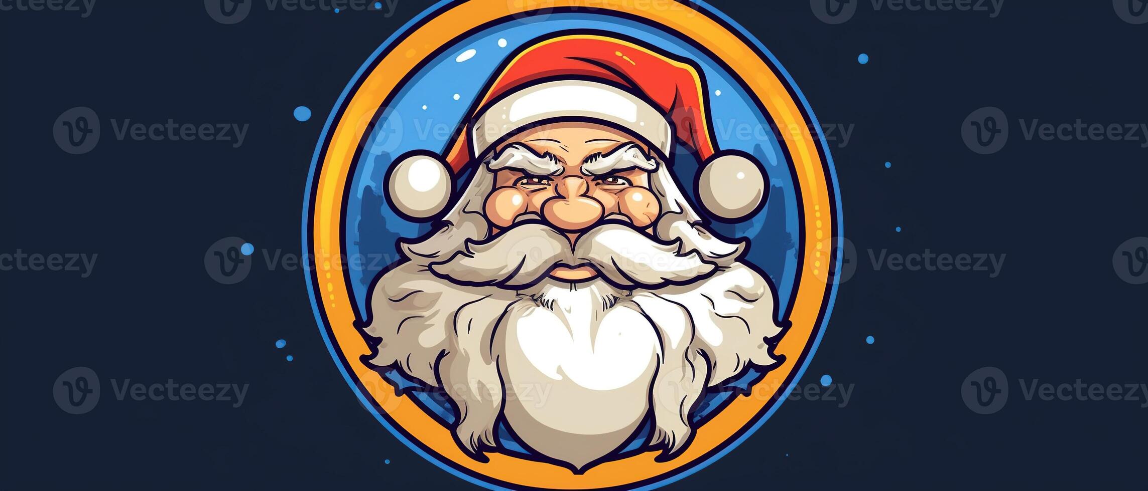 Santa claus Logo, Santa claus Clip Art. Weihnachten und Neu Jahr Hintergrund. ai generiert. foto