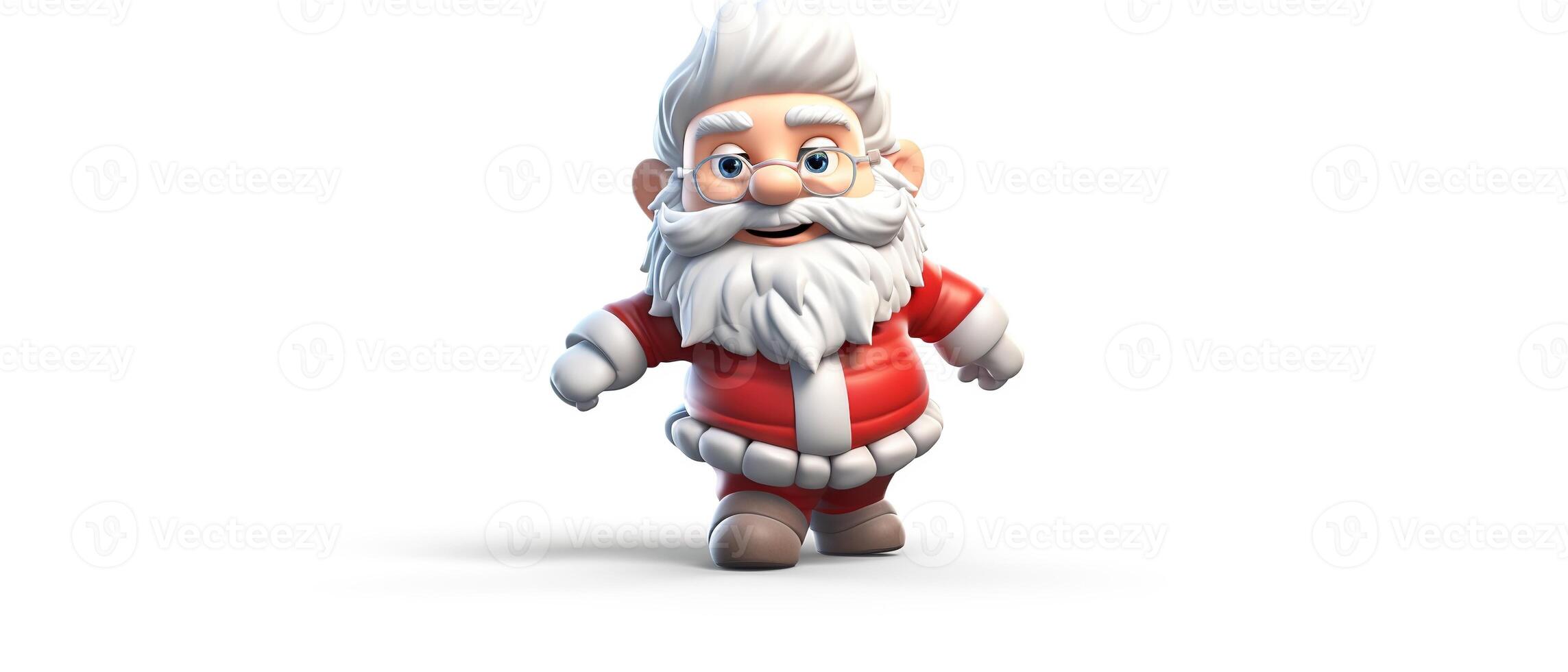 Weihnachten und Neu Jahr Hintergrund. Stapel Geschenk Box realistisch 3d Santa Klaus. ai generiert. foto