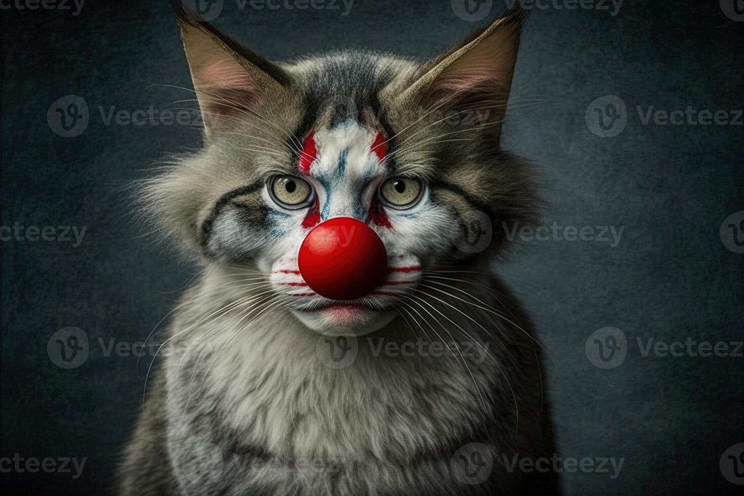 Zirkus Katze Clown Illustration generativ ai foto