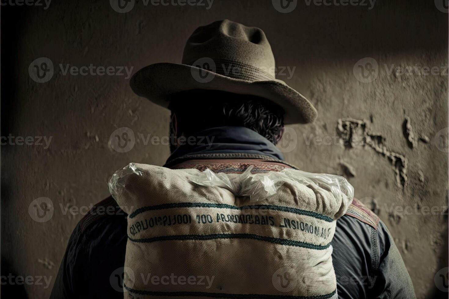 Mexikaner Narkose Umgang Droge viele Dollar Illustration generativ ai foto