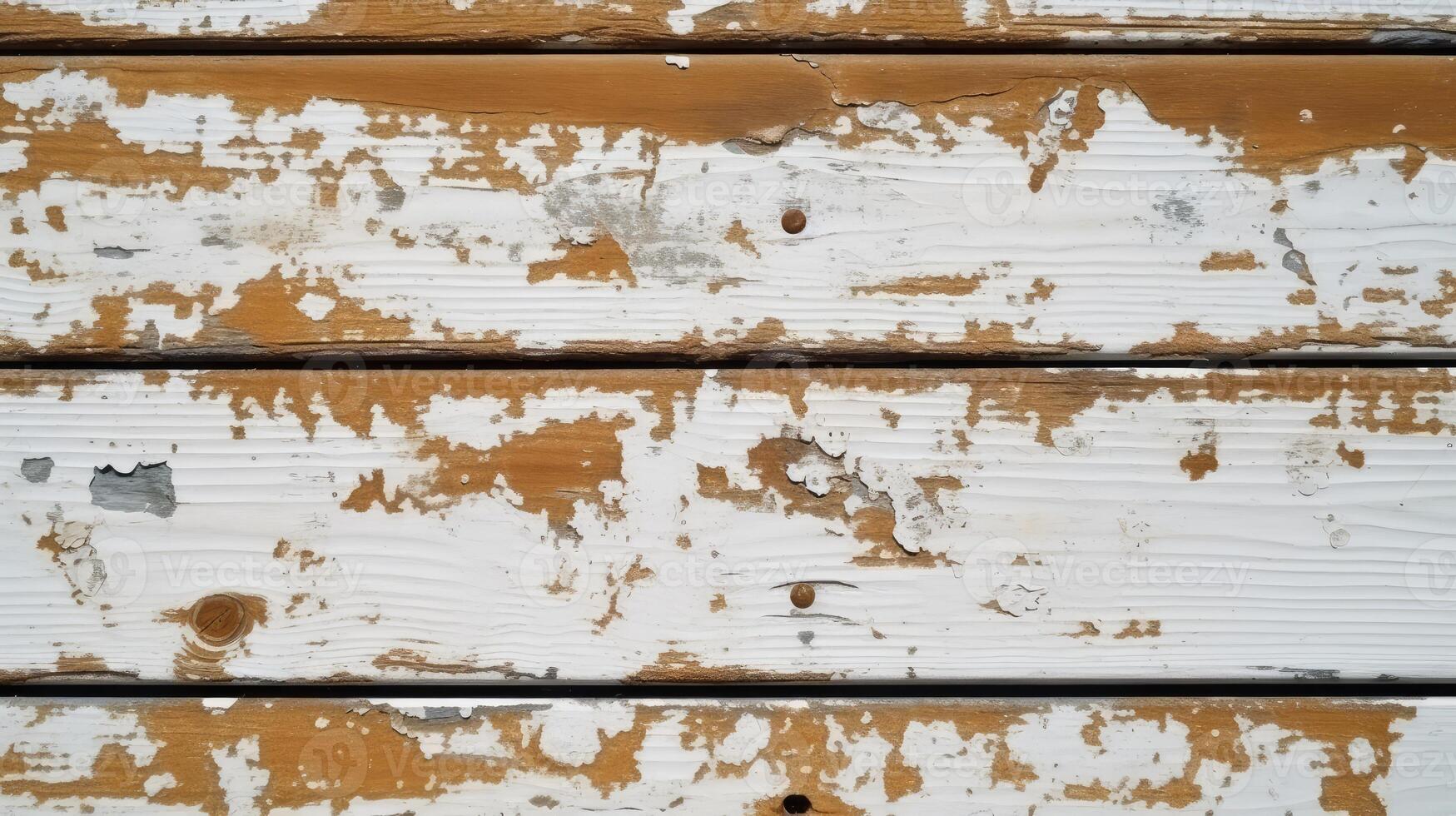 oben Aussicht von verrostet Farbe Holz Textur Tisch, Hintergrund. generativ ai. foto