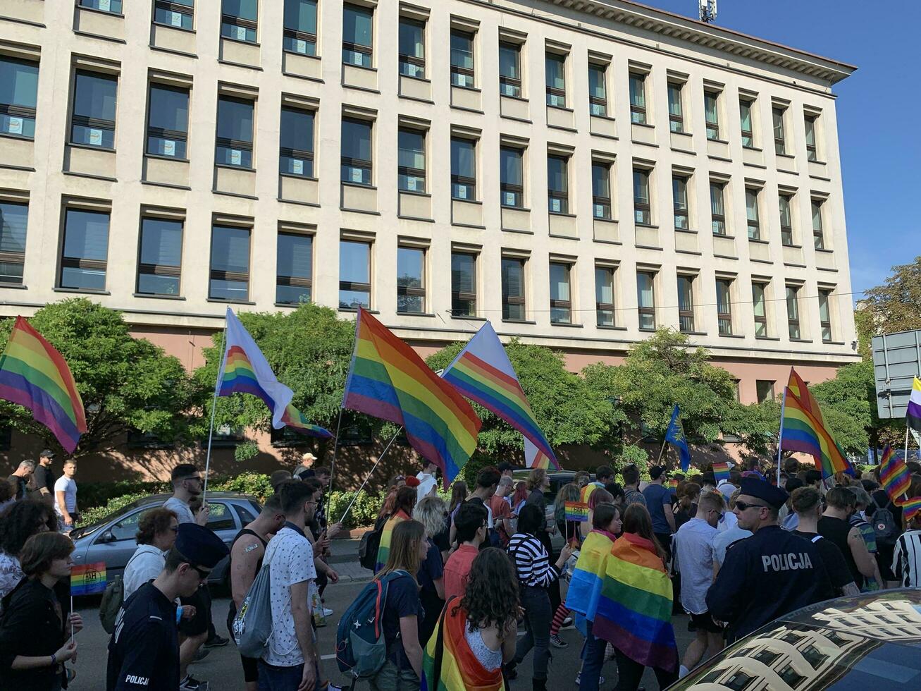 Kattowitz, Polen. 11 September 2021. Stolz Parade lgbtq auf Straßen von Stadt foto