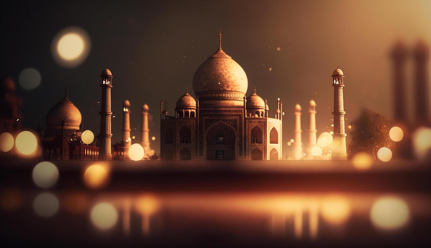 taj Mahal mystisch und magisch fotografisch Komposition von Indiens ikonisch Monument ai generiert foto