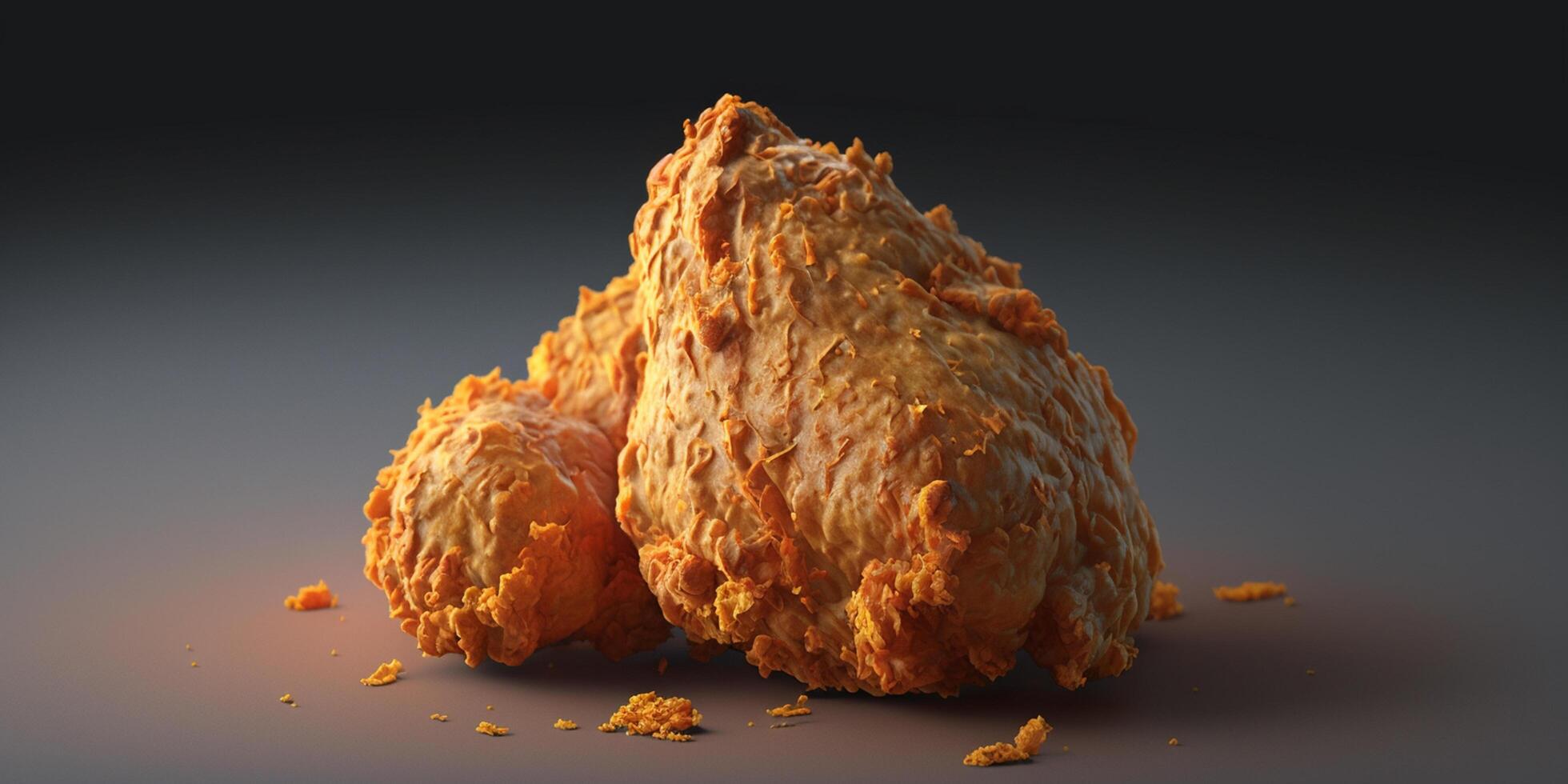Illustration von gebraten Hähnchen Nuggets köstlich ai generiert Inhalt foto