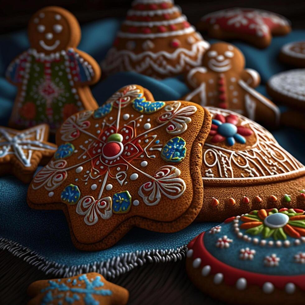 köstlich Russisch tula Lebkuchen - - das perfekt Weihnachten behandeln ai generiert foto