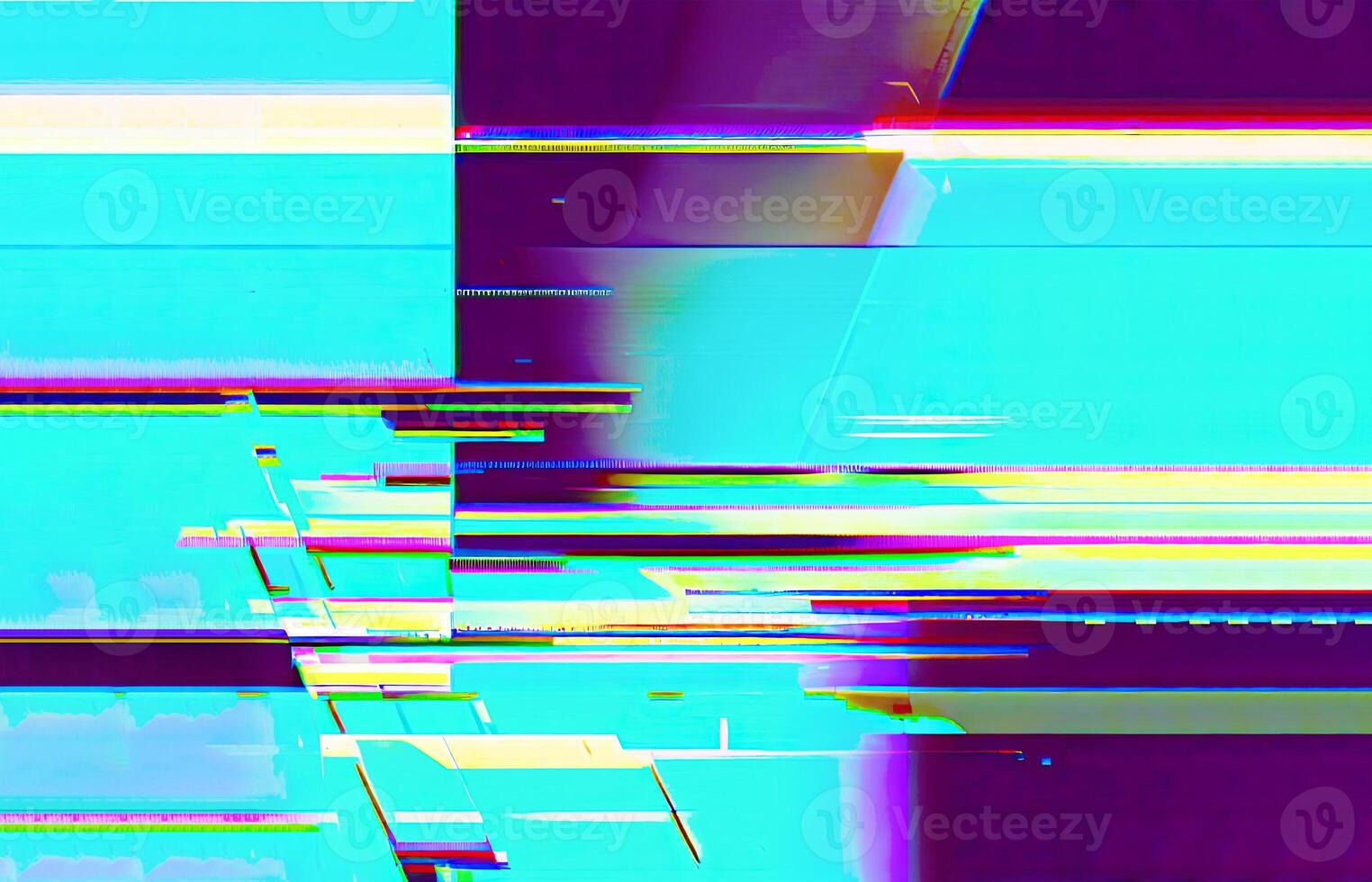 Abstraktion einzigartig Design abstrakt Digital Pixel Lärm Panne Error Video Beschädigung mit verzerrt Texturen und futuristisch Ästhetik zum Digital und drucken Design ai generiert foto