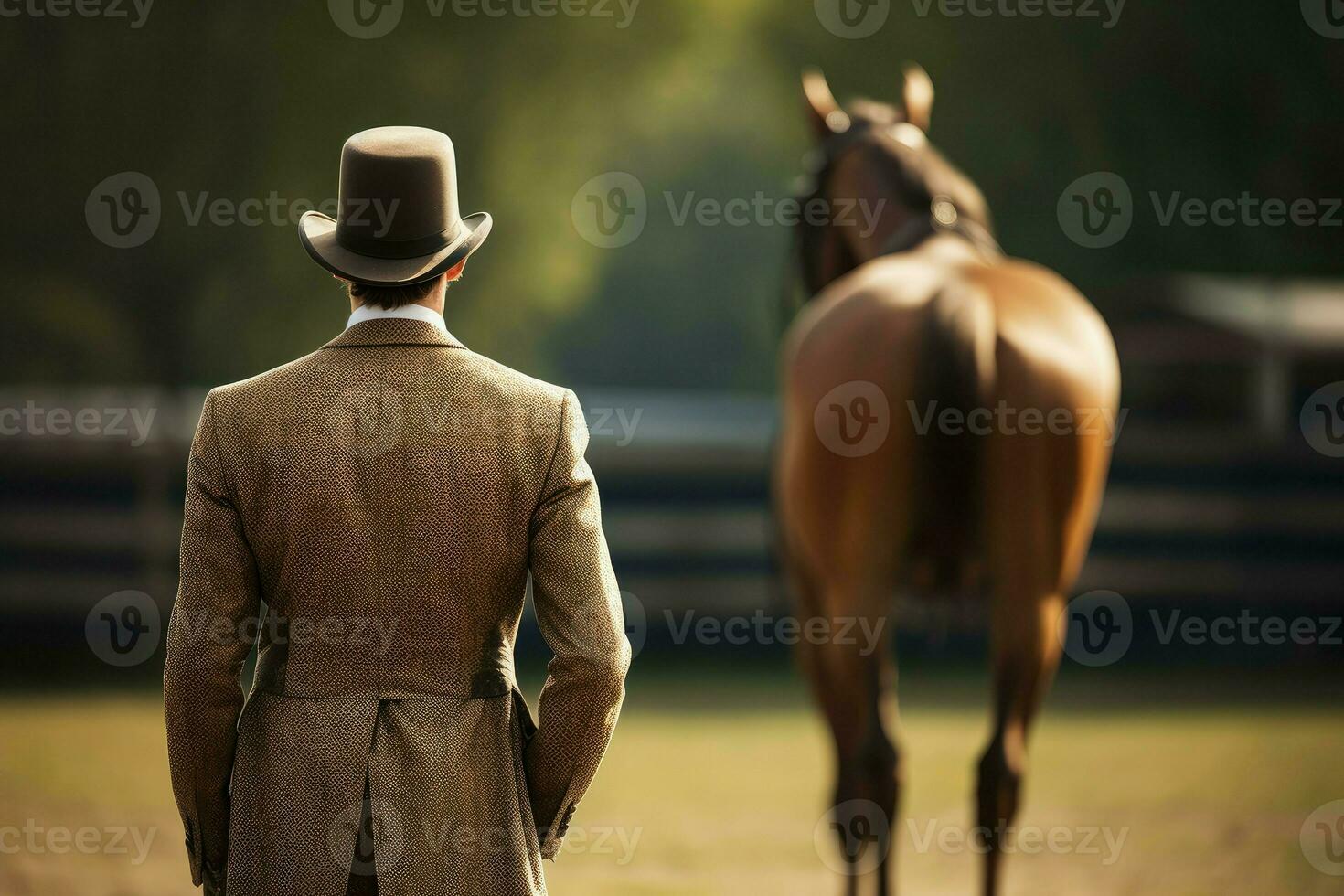 Pferd Züchter Erwachsene Mann. generieren ai foto