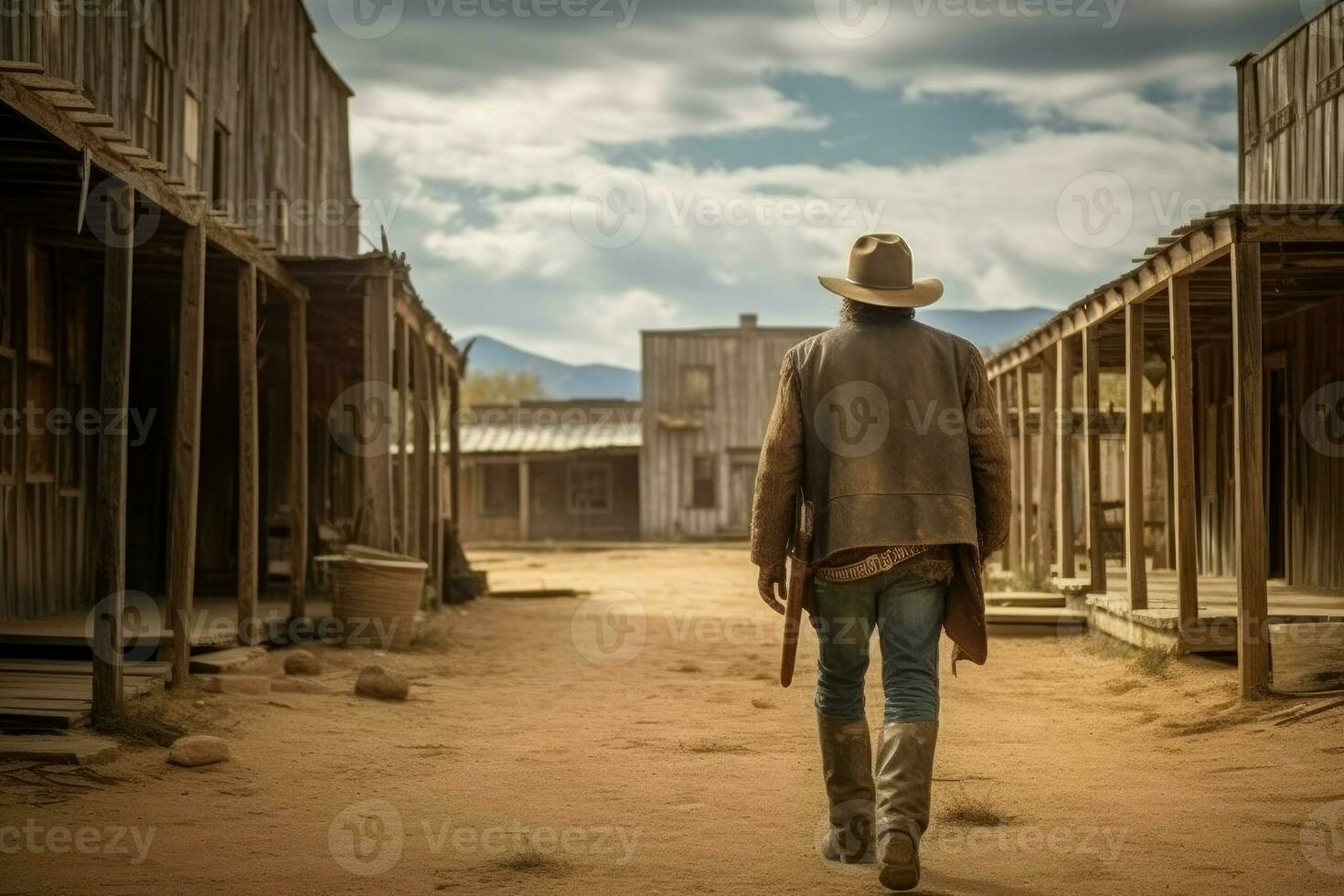 Cowboy wild Westen Arizona. generieren ai foto