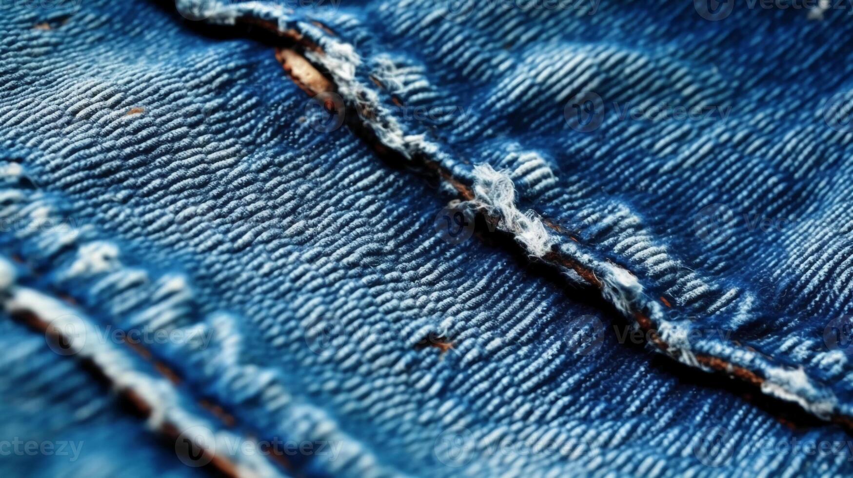 Blau Weiß Jean Textur, Rau Blau Jean Hintergrund, Jahrgang. ai generativ foto
