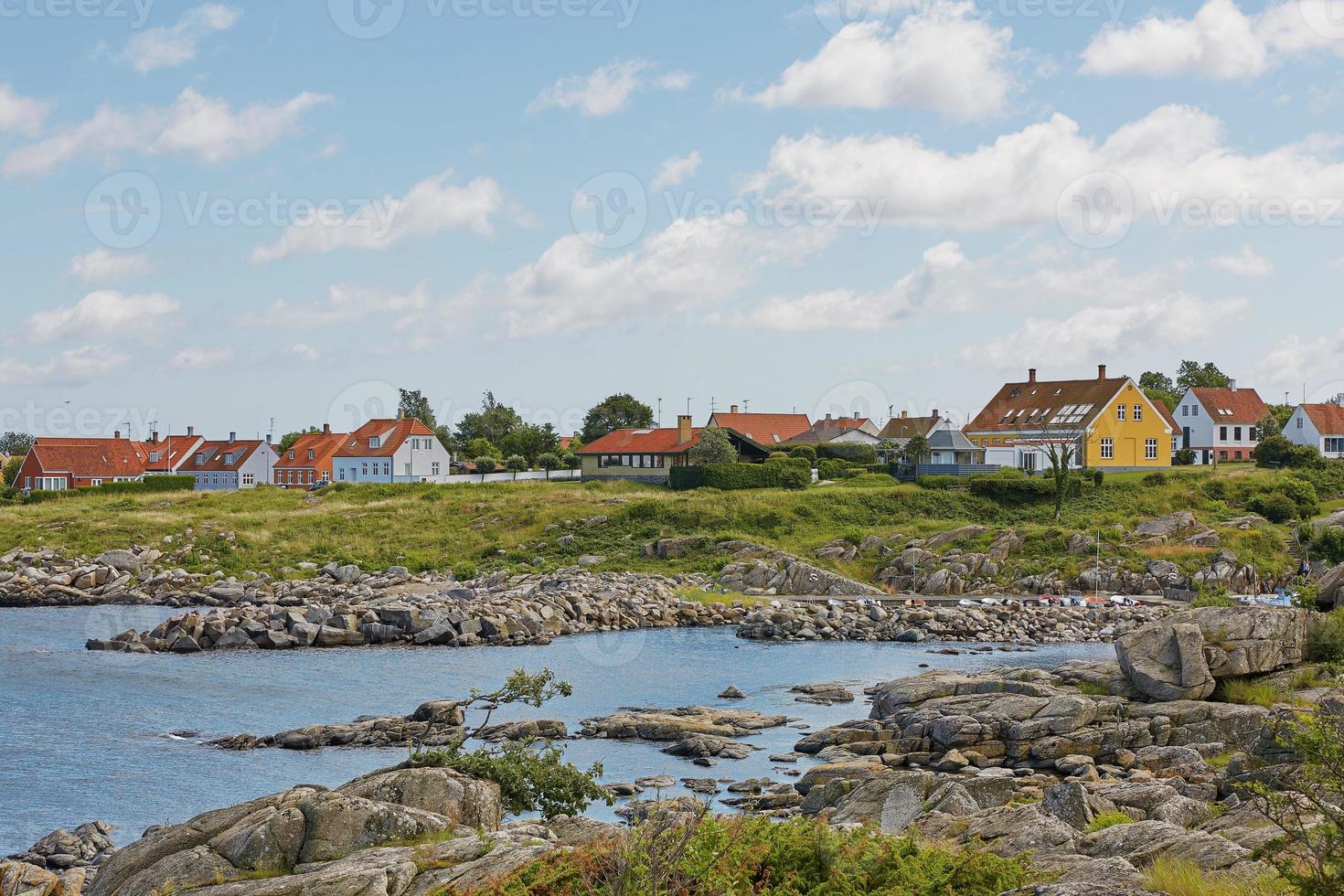 kleines Dorf Svaneke auf der Insel Bornholm in Dänemark foto