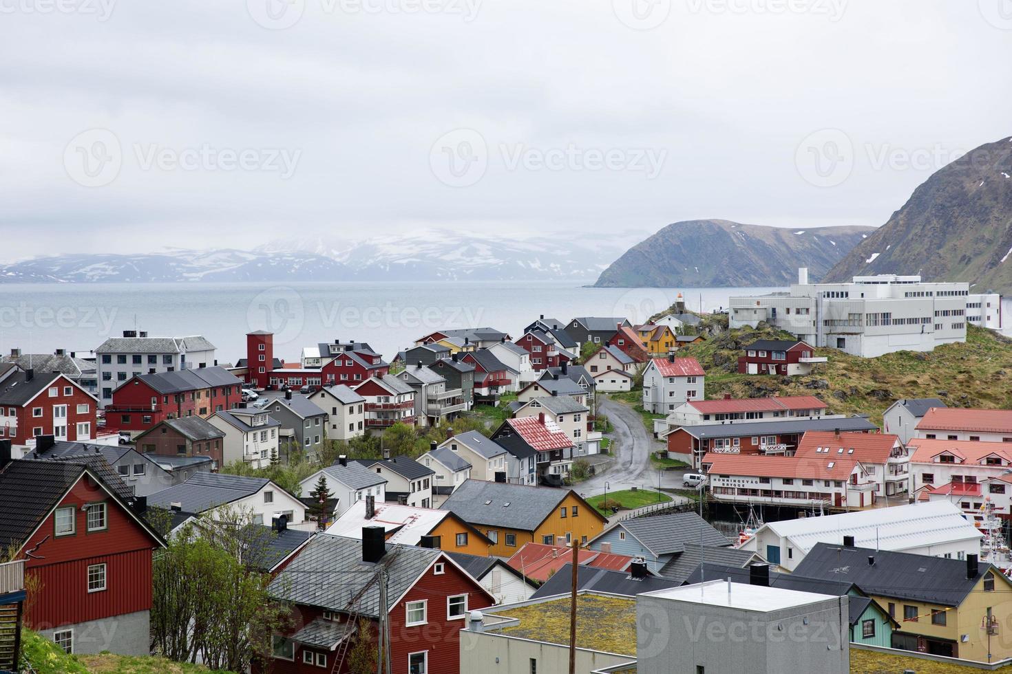 Kultur und Leben in der nördlichsten Stadt von Honningswag in Norwegen foto