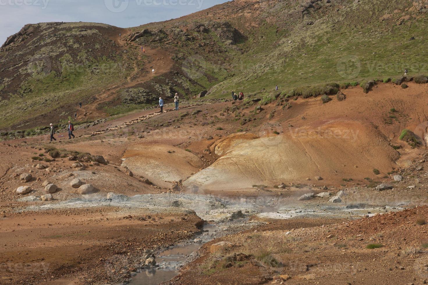 Seltun geothermisches Gebiet in Krysuvik Reykjanes Halbinsel Island foto
