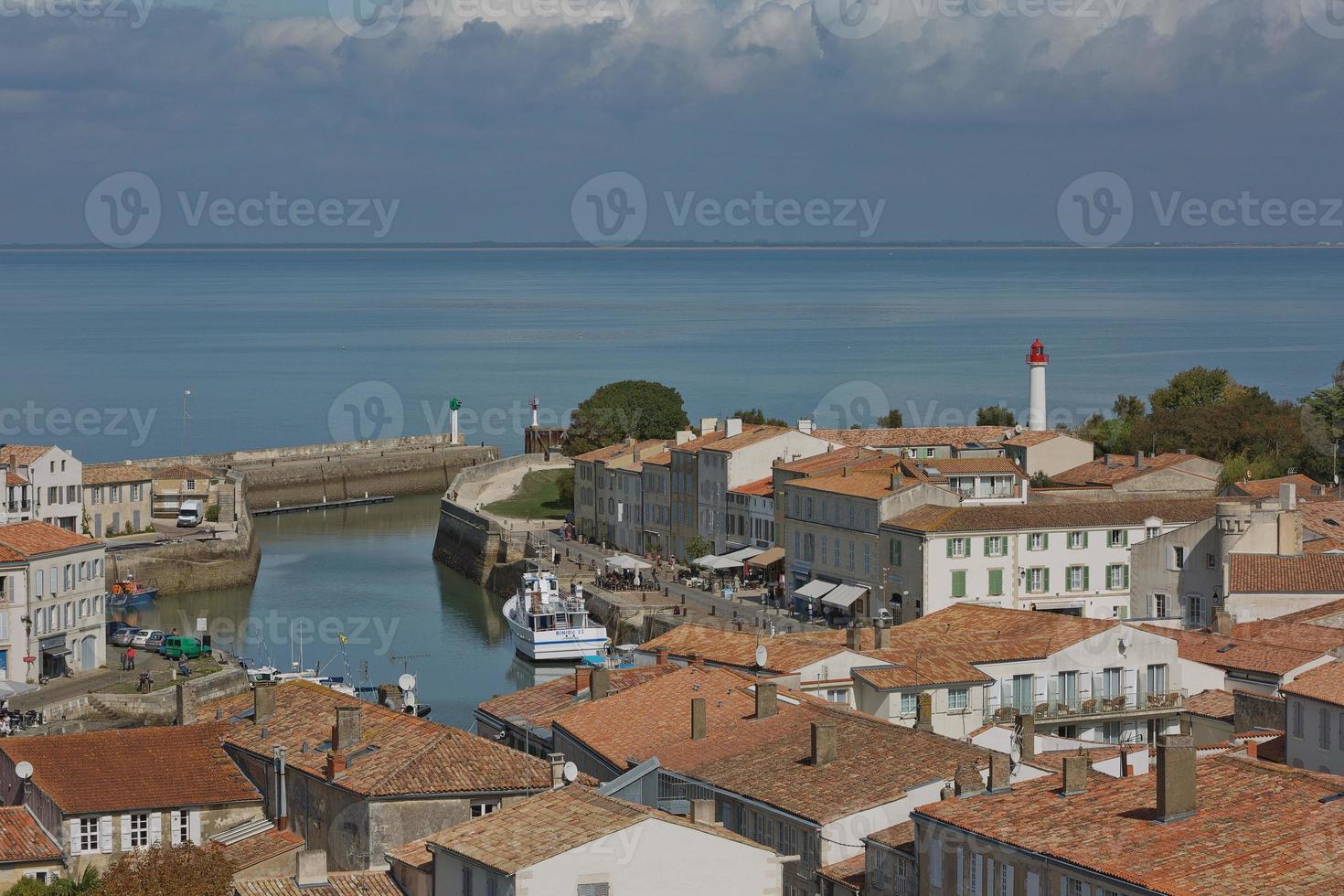 Luftaufnahme von Saint Martin de Re von der Kirche Saint Martin in Ile de Re in Frankreich foto