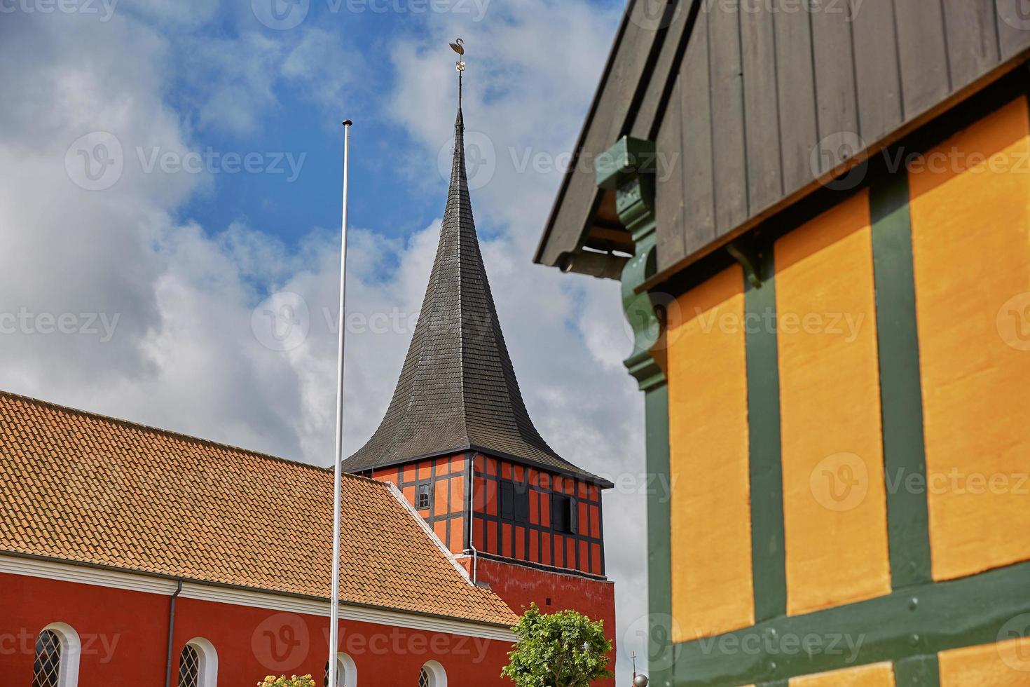 Ansicht der Svaneke-Kirche auf der Insel Bornholm in Dänemark foto