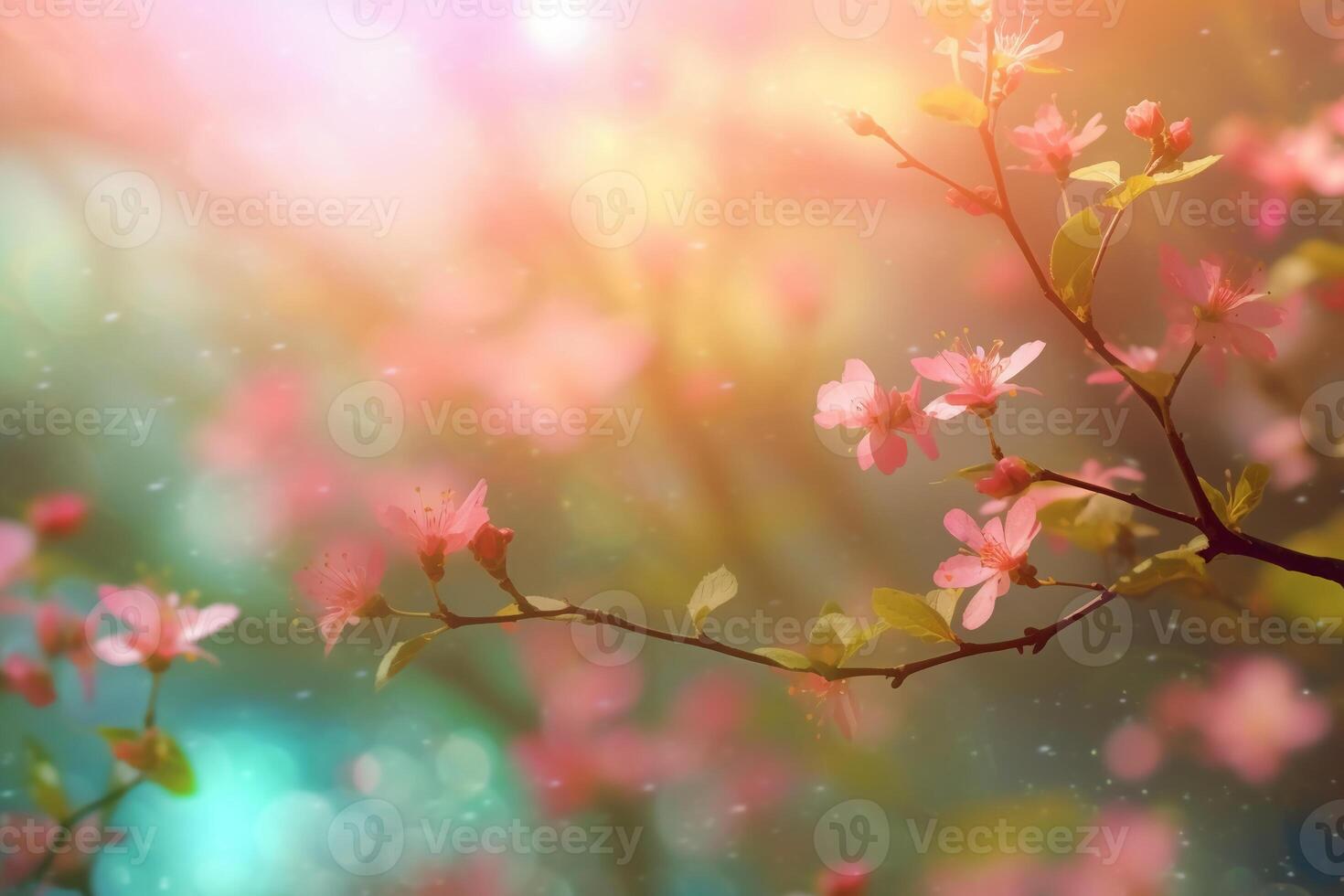 Frühling Hintergrund Sanft dramatisch Beleuchtung. ai generativ foto