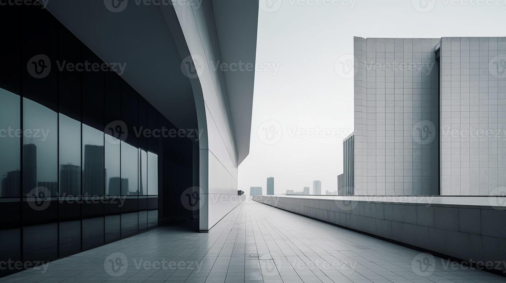 minimalistisch Fachmann die Architektur Fotografie. ai generativ foto