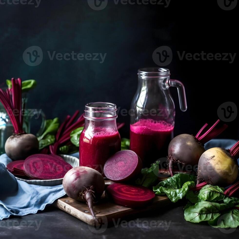 gesund Rote Beete Smoothie. ai generativ foto