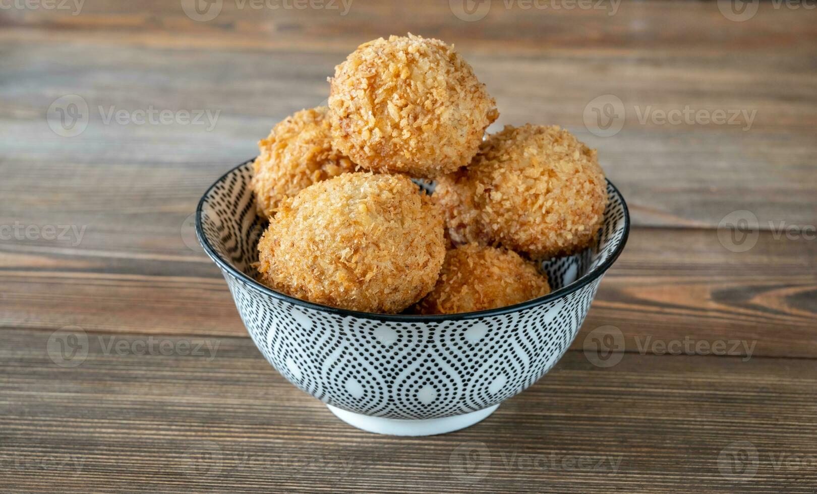 Schüssel mit Kroketten foto