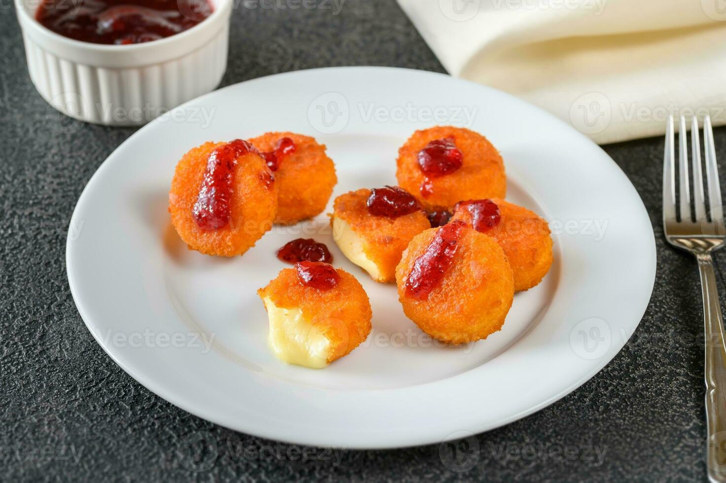 Camembert-Nuggets Nahaufnahme foto