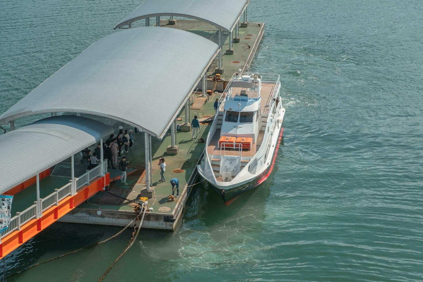 Misumi, Kumamoto, Kyushu, Japan - - Oktober 19, 2018 Boot beim misumi Hafen foto