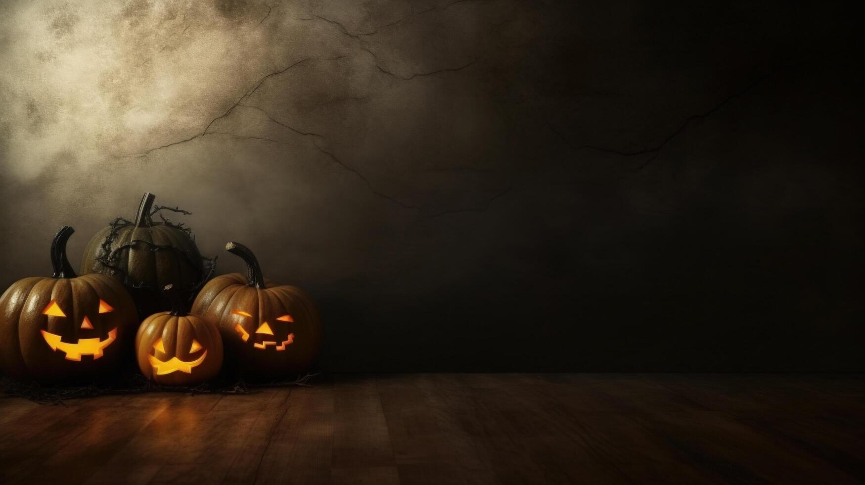 gespenstisch Halloween Hintergrund. Illustration ai generativ foto