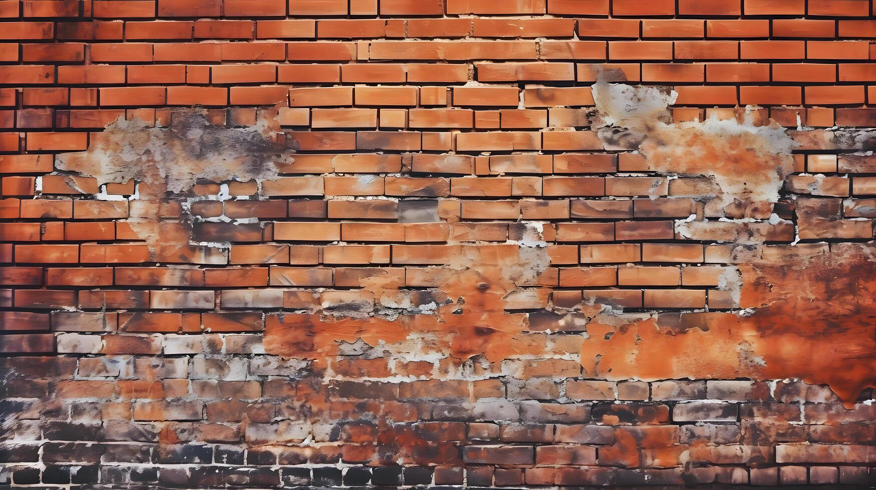 ausgesetzt rot Backstein Mauer Textur Hintergrund erstellt mit generativ ai Technologie foto