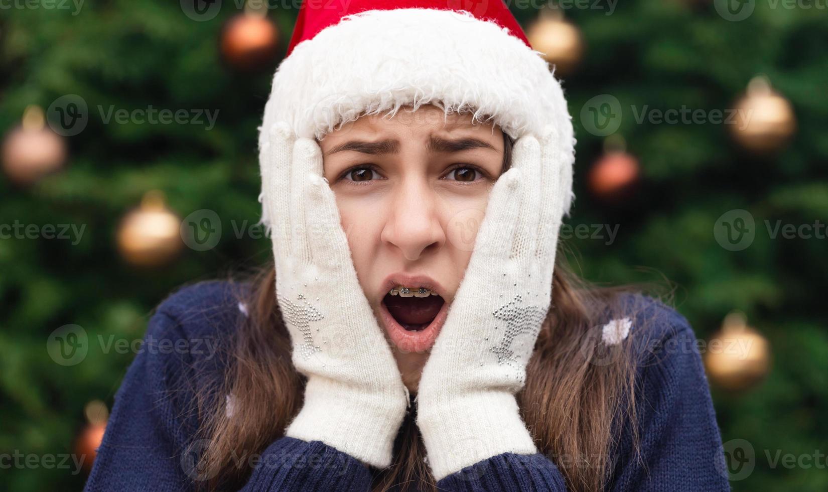 schockiert oder überrascht Weihnachten foto