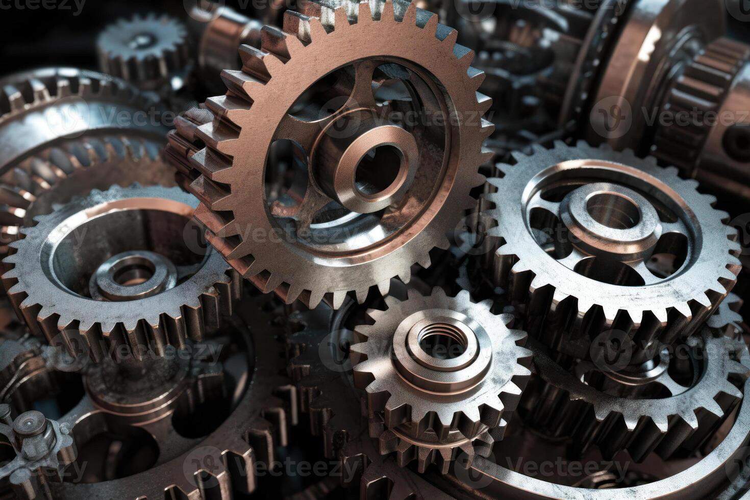 mechanisch Silber Gold Getriebe Hintergrund generativ ai 24303246  Stock-Photo bei Vecteezy