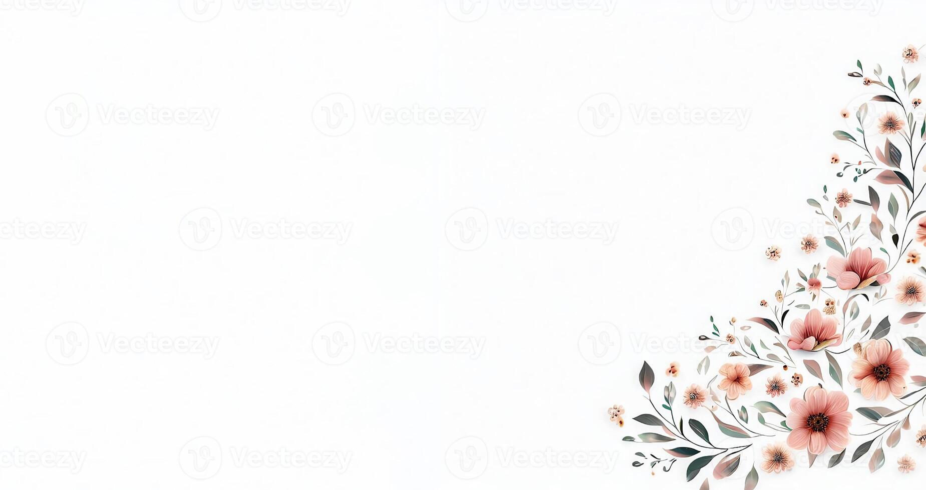 Blumen- Blume Hintergrund und Banner Karte Design zum Mutter Tag Damen Tag Valentinsgrüße Tag ai generativ foto