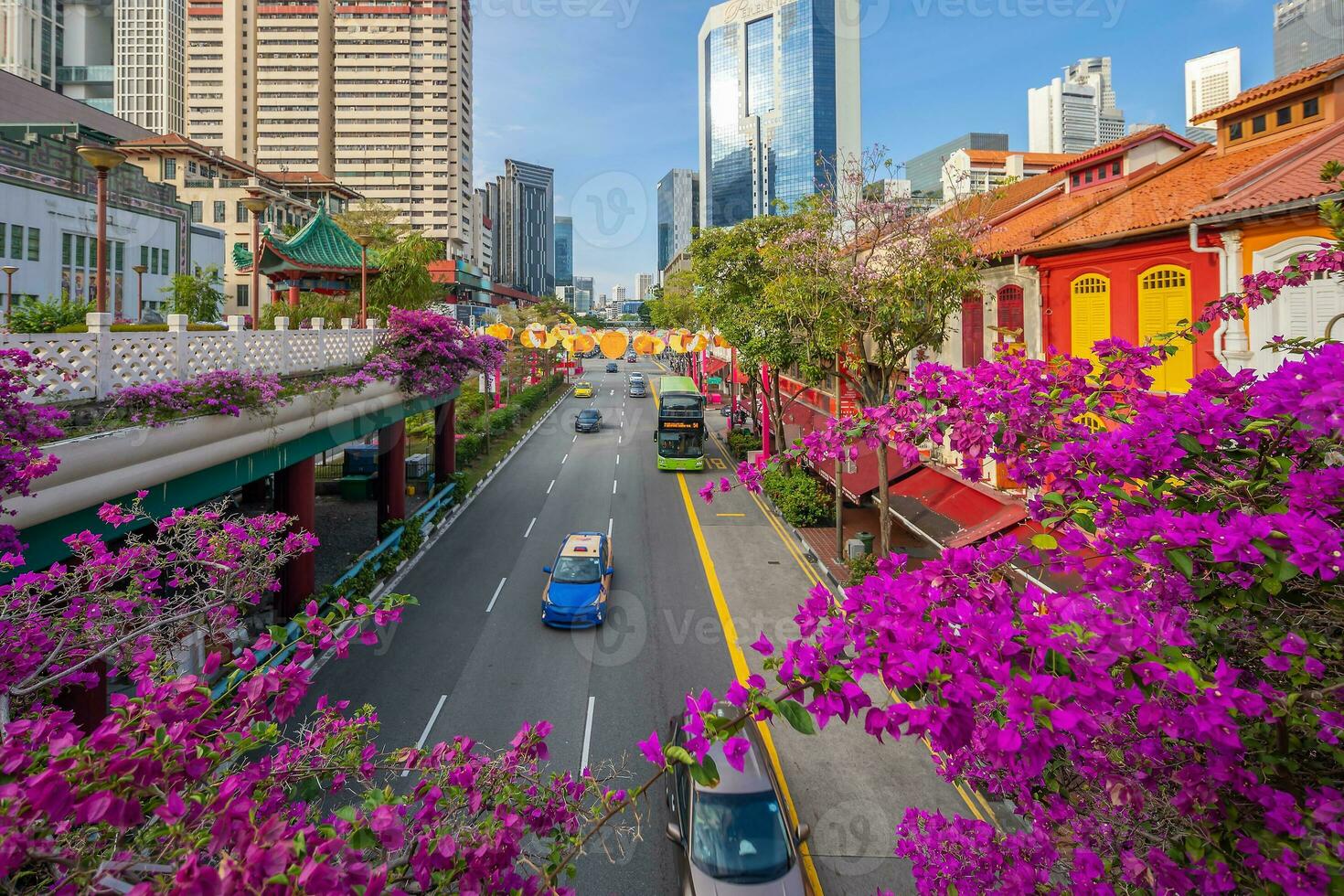 Innenstadt Stadt Horizont, Stadtbild von Singapur foto