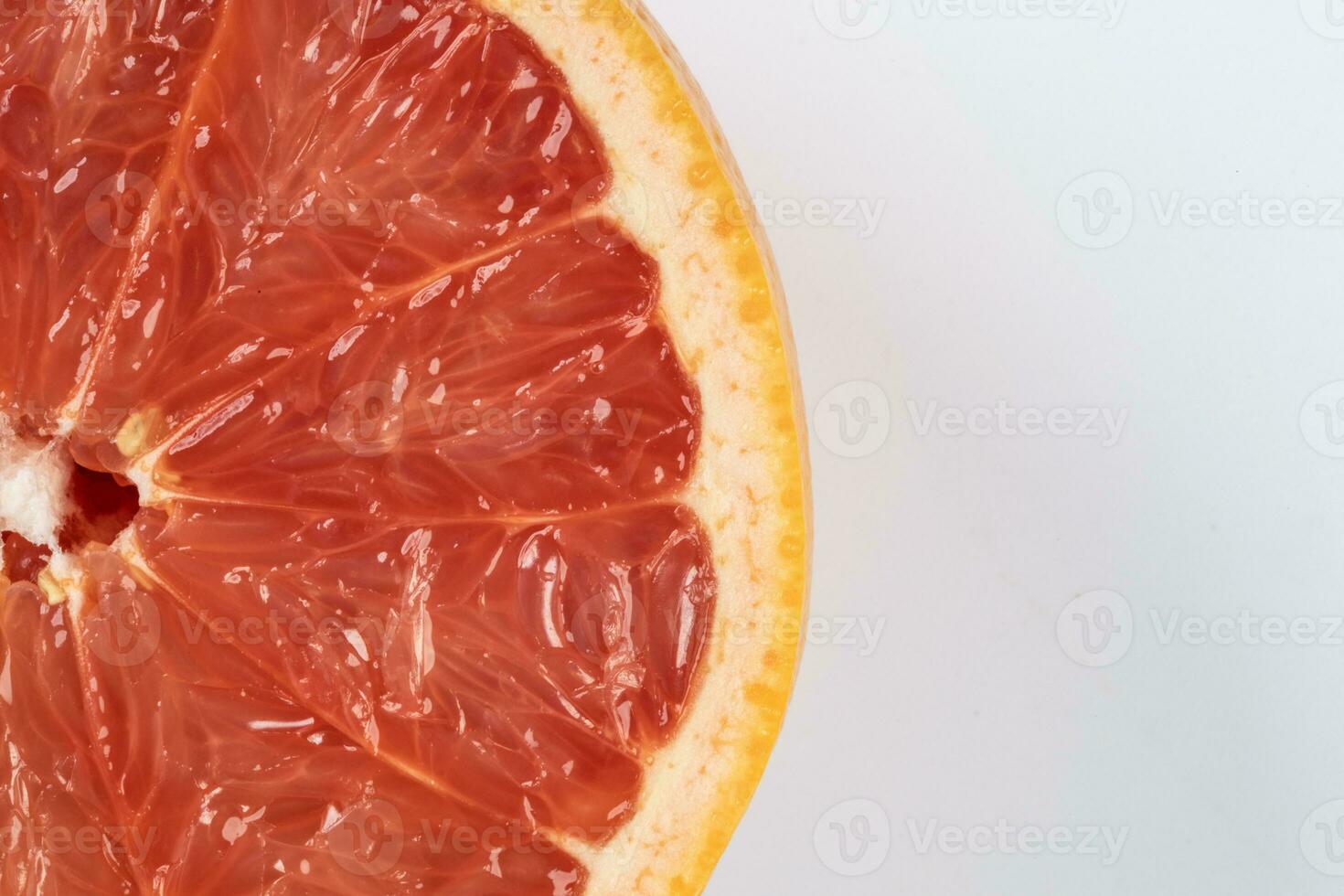 Rubin rot Grapefruit Schnitt Nahansicht foto