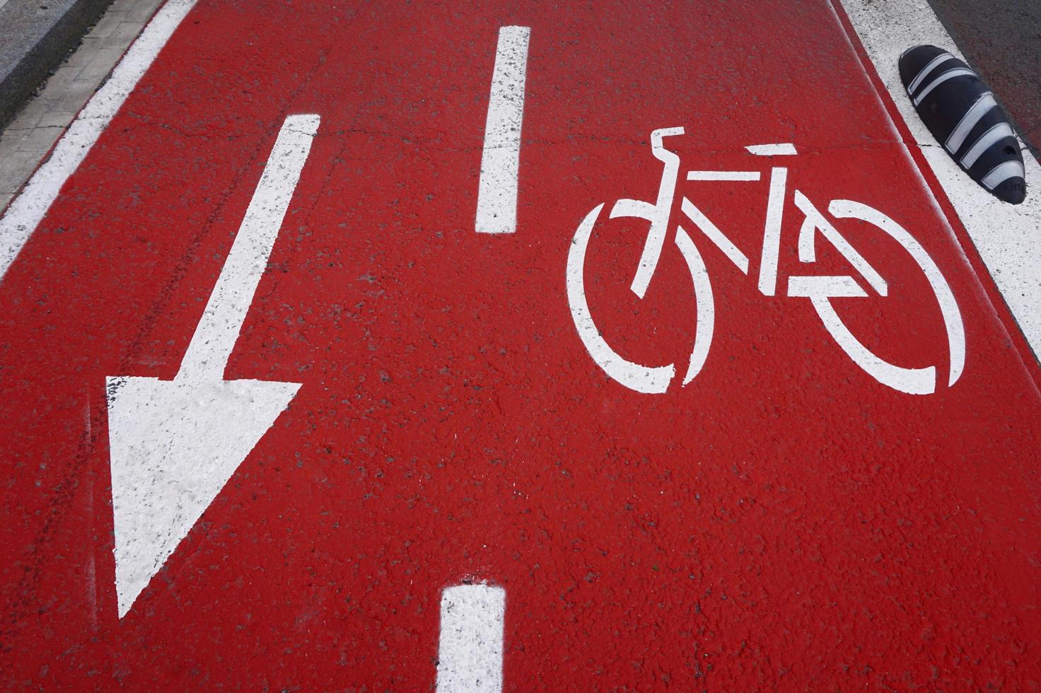 Fahrradverkehrssignal auf der Straße in Bilbao City Spanien foto