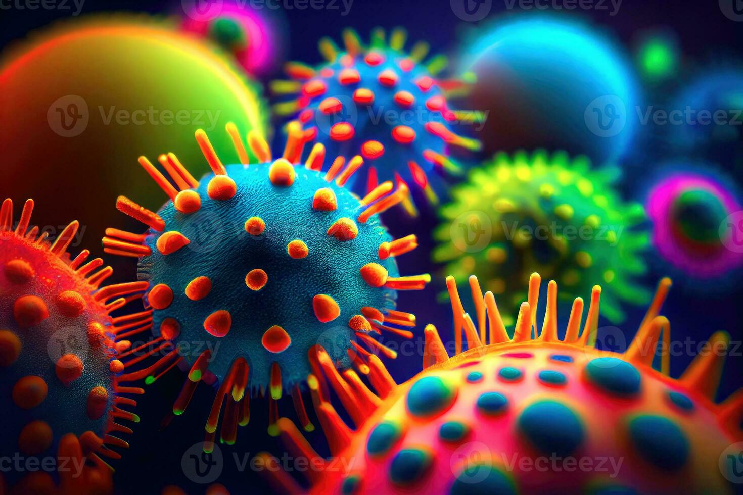 Virus Zellen Hintergrund, ai Generation foto