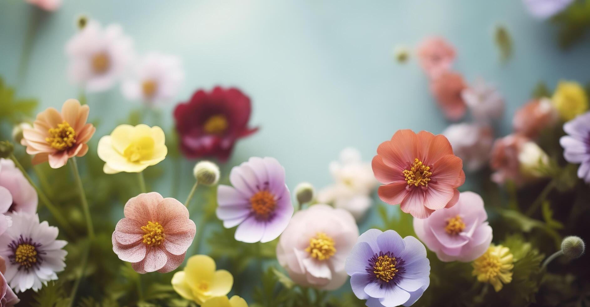 bunt Frühling Blume , generativ ai foto