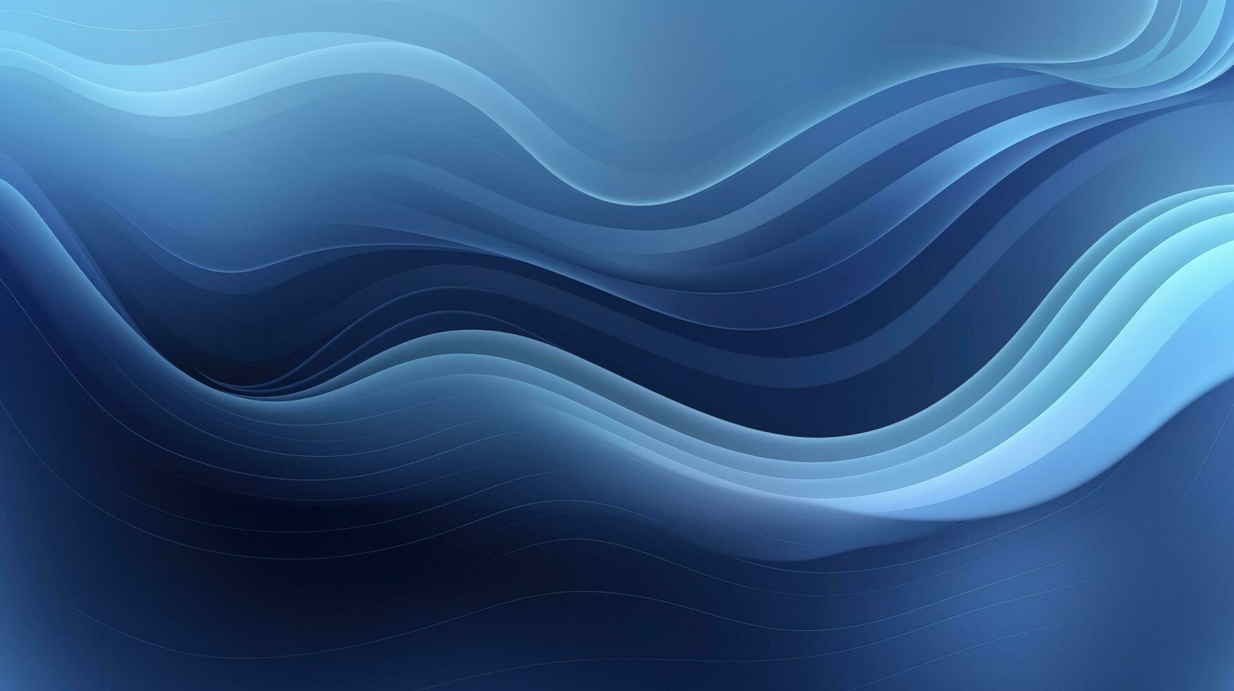 abstrakt Blau Welle Hintergrund, im das Stil von Präzisionist Linien, organisch Konturen, James turrell, Spiralen und Kurven, ultrafein Detail, Rand Licht, weichkantig, generieren ai foto