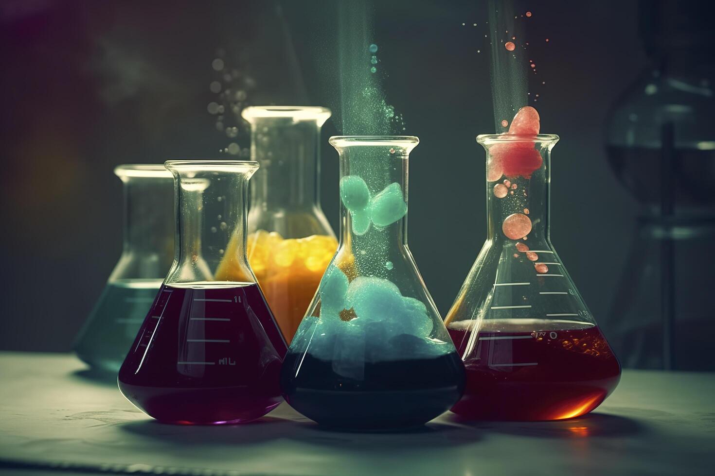 Kunst von Chemie von Labor chemisch ,generativ ai foto