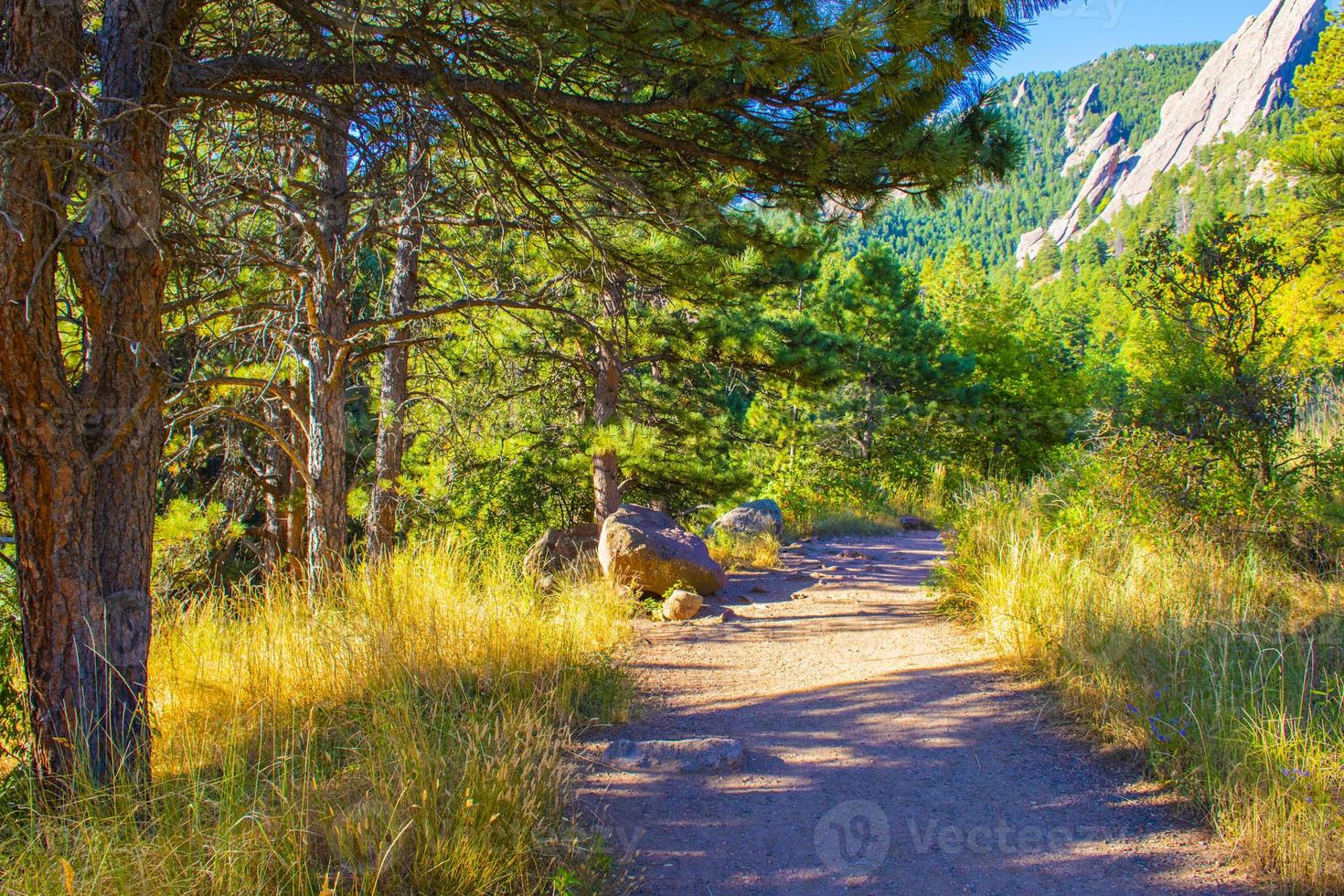 Weg im Chautauqua-Park in Boulder, Colorado foto