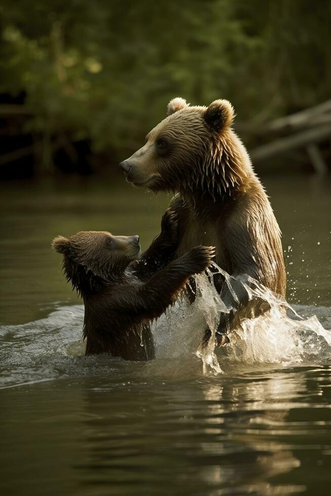 Grizzly tragen, generieren ai foto