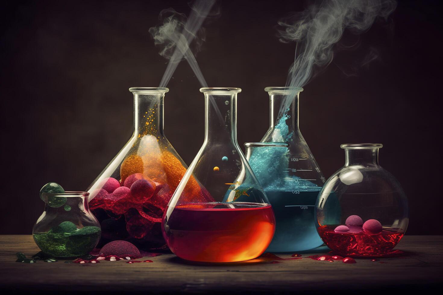 Kunst von Chemie von Labor chemisch ,generativ ai foto