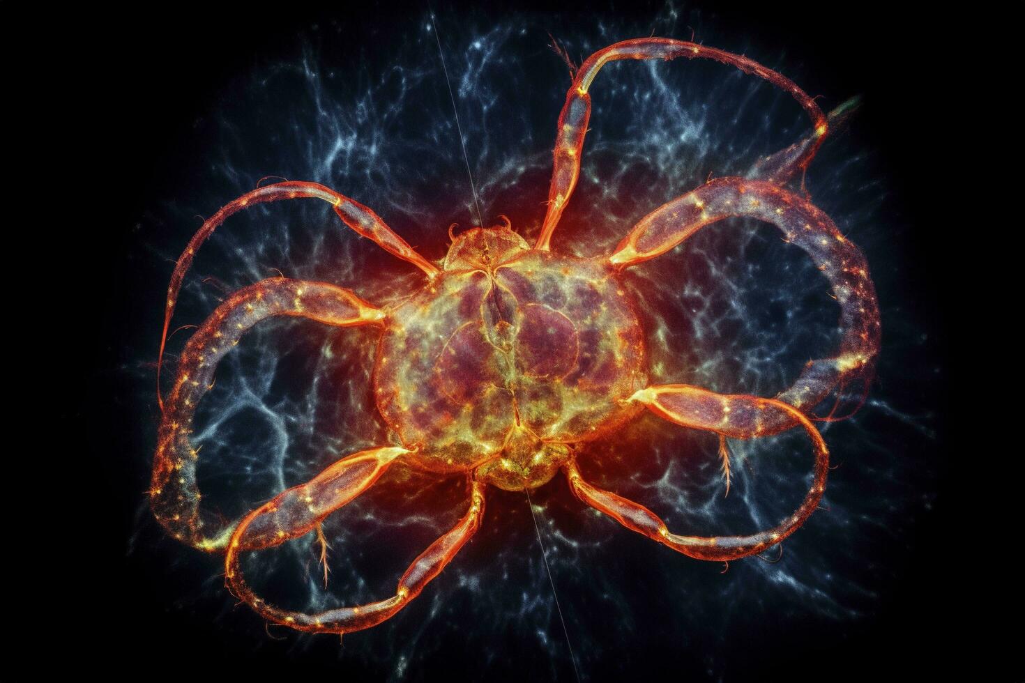 Erfassen das kompliziert Einzelheiten von das Krabbe Nebel, ein Supernova Rest Das ist einer von das die meisten studiert und fotografiert tief Raum Objekte, generieren ai foto