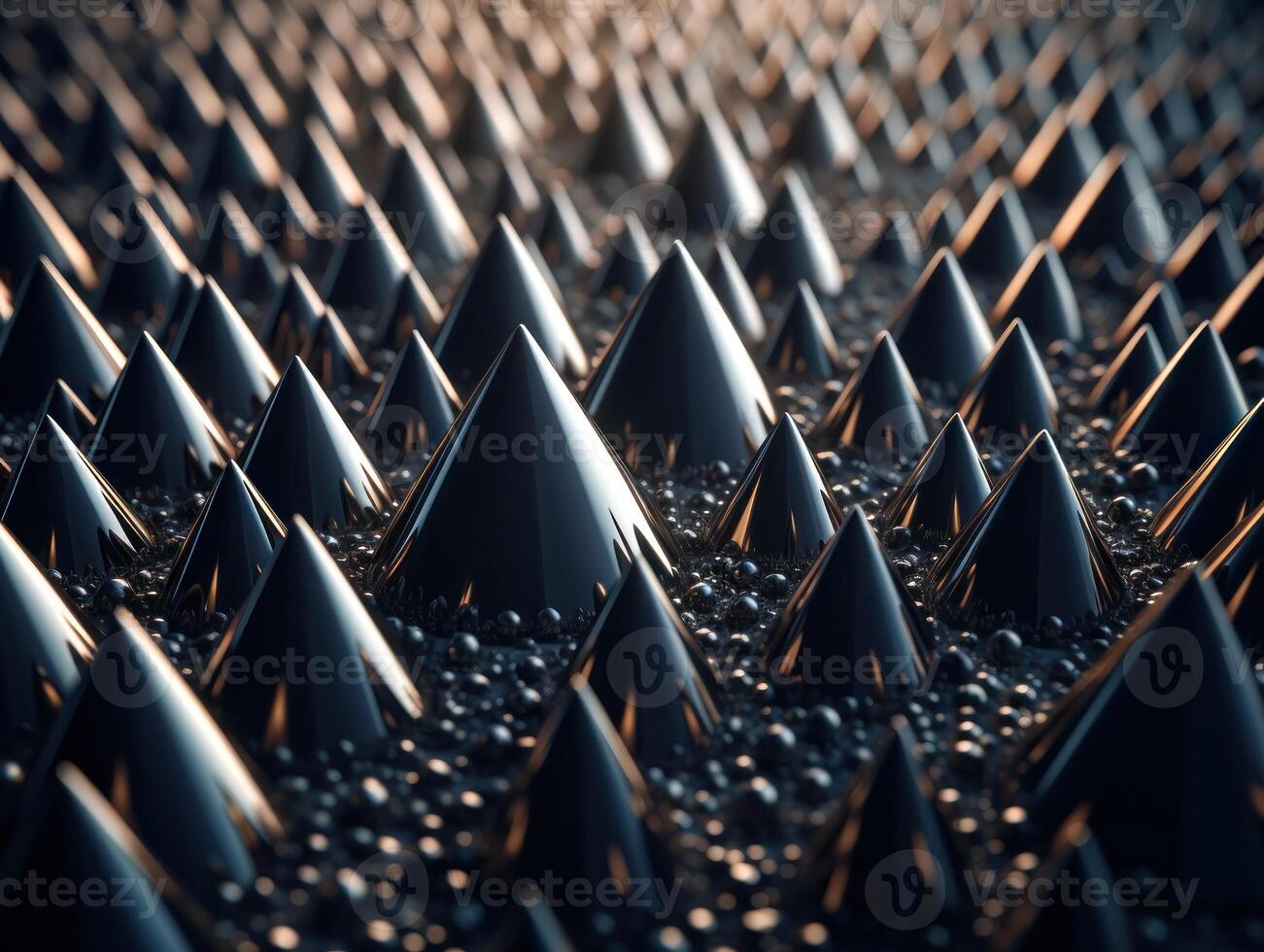 futuristisch abstrakt bunt metallisch Pyramide geometrisch Hintergrund erstellt mit generativ ai Technologie foto