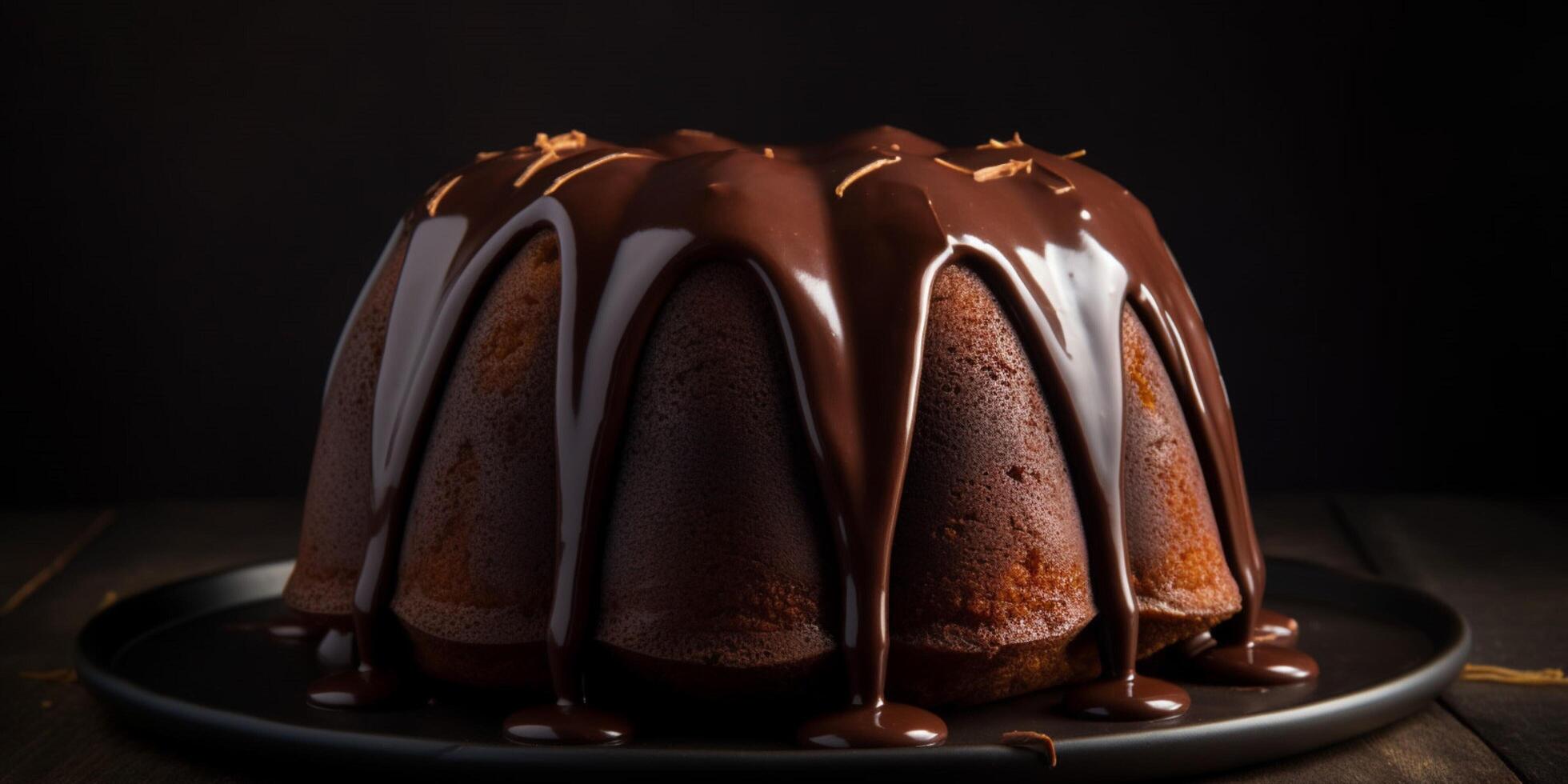köstlich Schokolade Kuchen Dessert ai generiert foto